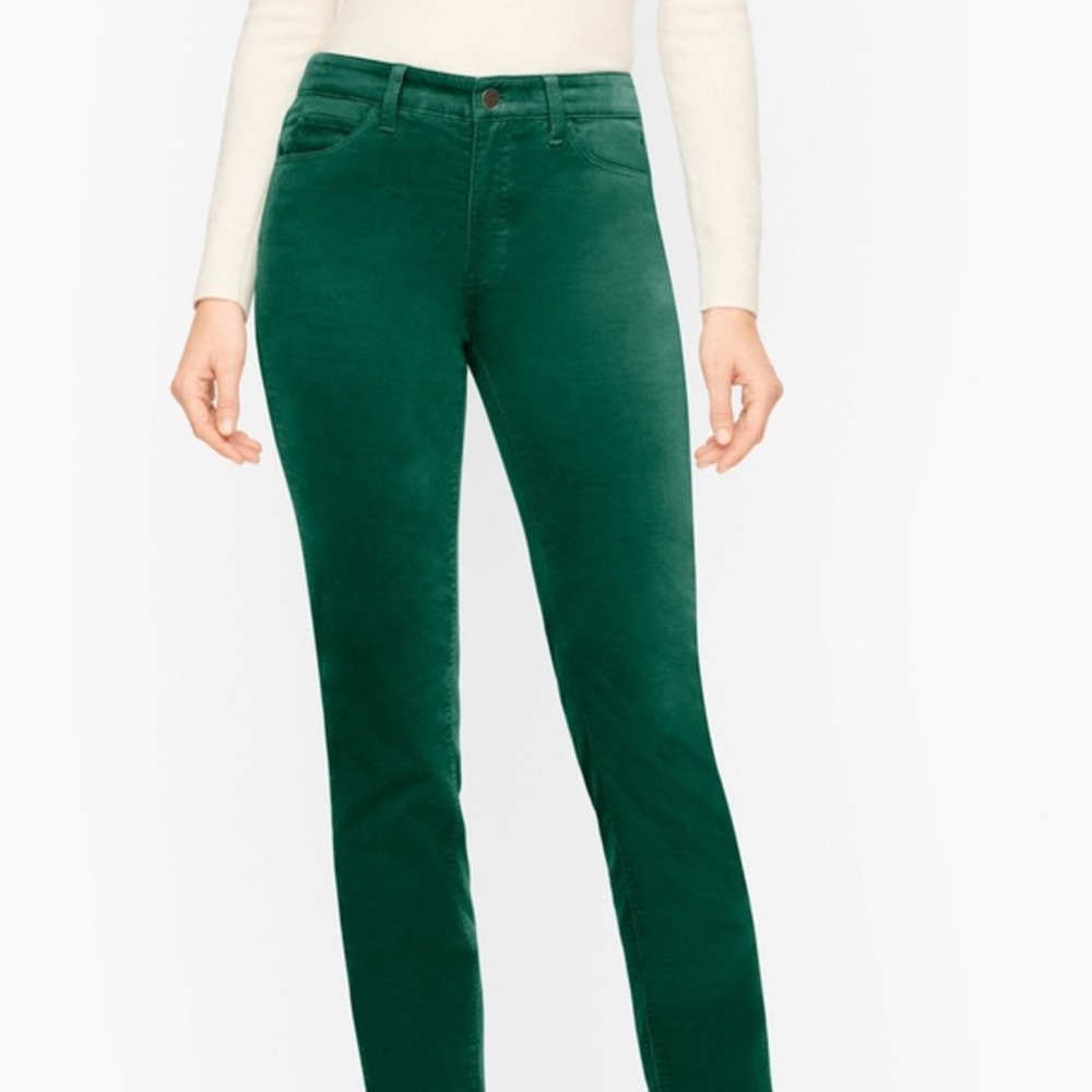 Talbots Velveteen pants forest green - NWOT